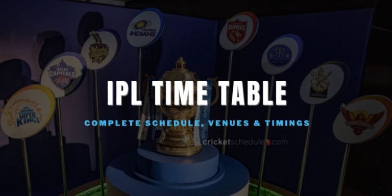 IPL Schedule 2021 | Latest IPL Time Table and Match List ...